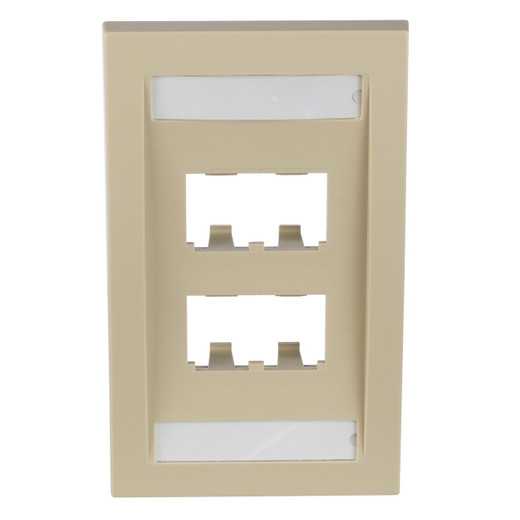 Panduit CFPE4EIY 4-Port Single Gang Faceplate