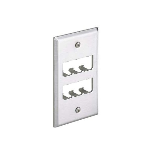 Panduit CFP6SY 6-Port Stainless Steel Faceplate