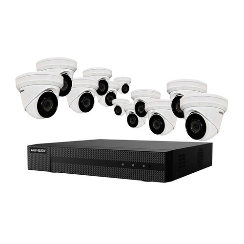 Hikvision EKI-K164T412 EKI-K164T412 4MP Outdoor Turret IP Camera Kit, 16-Channel 4K NVR
