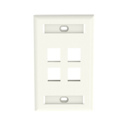 Panduit NK4FIWY NetKey® 4-Port Flush Mount Faceplate