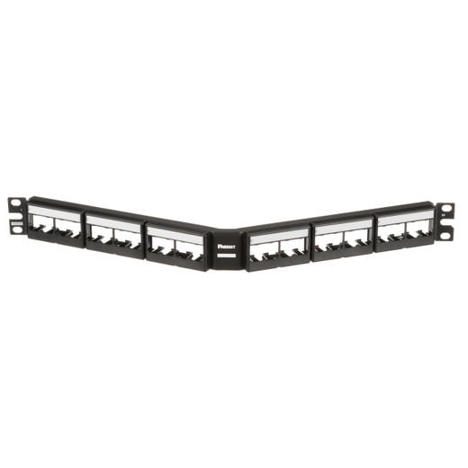 Panduit CPPLA24WBLY 24PT Angled Patch Panel W/ Lbl.