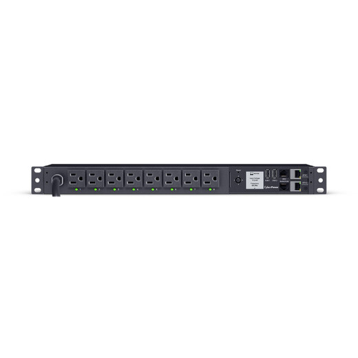 CyberPower 8 Outlets 12 FT NEMA 5-15P Black - PDU41001G