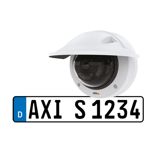 Axis P3245-LVE-3 2MP Varifocal Outdoor Dome IP Camera with License Plate Verifier, 02234-001