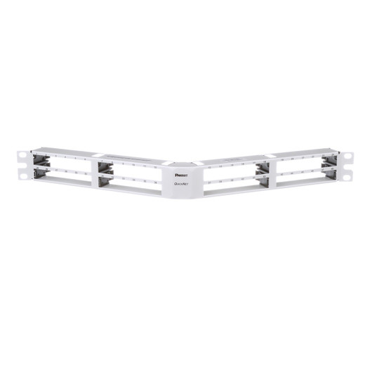 Panduit QN Patch Panel Angled 48PT 1 RU W EA