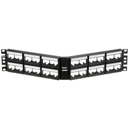 Panduit CPPLA48WBLY 48PT Angled Patch Panel W/ LBL
