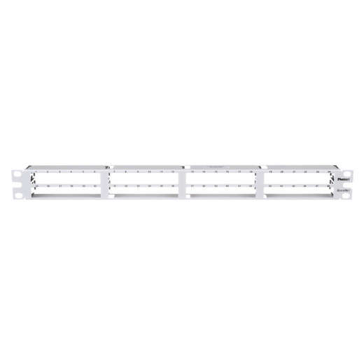 Panduit QN Patch Panel Flat 48PT 1RU WHT EA