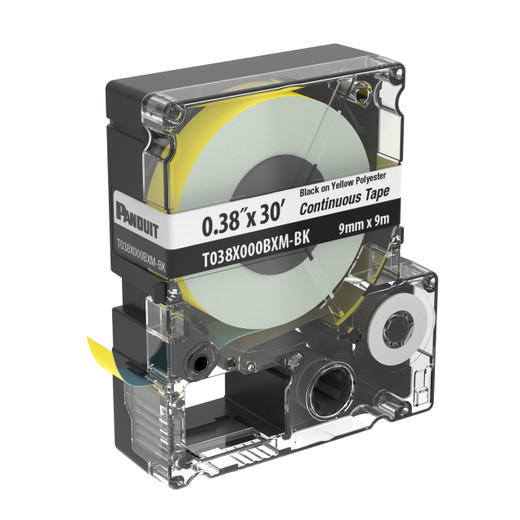 Panduit PXE Cassette, Continuous Tape, Polyester, 0.38IN W X 30FT L, Bl/yl