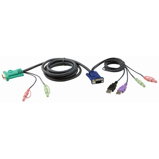 ATEN 10 USB KVM Cable FOR CS1758, With Full Audio Support (speaker AND Mic)