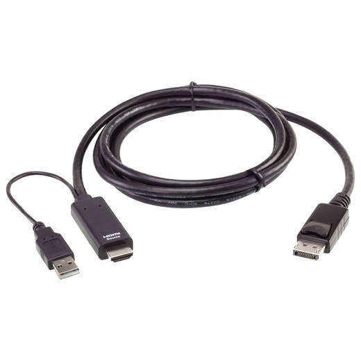 ATEN 6FT. Single Distplay USB AND HDMI TO DP Universal Secure KVM Cable