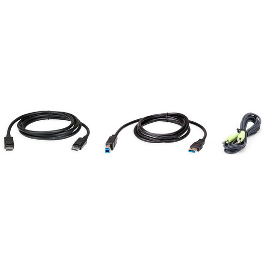 ATEN Cable KIT - USB Type A Displayport Left Connector - Male Left Gender - Displaypo - 2L7D02UDPX3