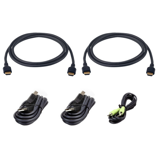 ATEN 6FT. USB Ultra High-speed HDMI Dual Display Secure KVM Cable KIT - 2L7D02UH21X5