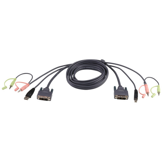ATEN 6FT. Dual Display USB AND HDMI TO DP Universal Secure KVM Cable
