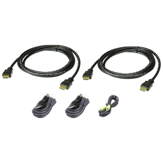ATEN Cable KIT - USB Type A HDMI Left Connector - Male Left Gender - USB Type B HDMI - 2L7D02UHX5