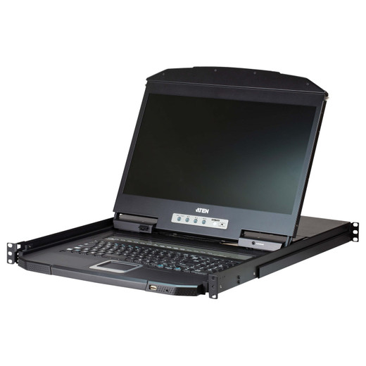 ATEN 19IN Wide Screen 8-PORT LCD KVM Switches; 1366 X 768 @ 60 HZ; 5 MS; 0.3 MM X 0.3