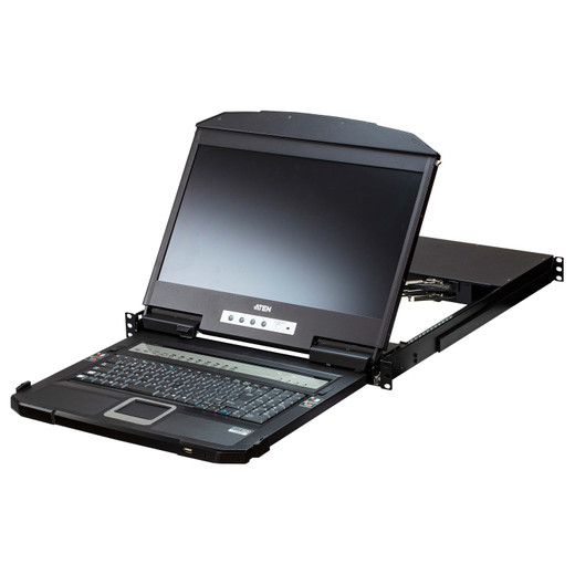 ATEN 18.5 FHD 4-PORT USB HDMI Multi-view Dual Rail LCD KVM Switch