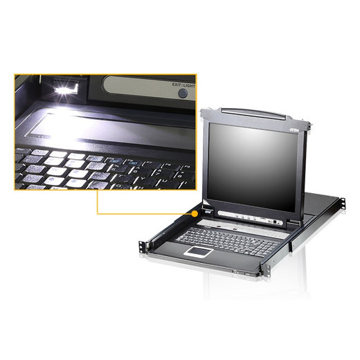 ATEN CL5708NUKIT 8-Port 19" Rack-Mount LCD KVM Switch