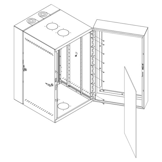 Vertiv Bubble Door Frame USE with 24 in WM - 24WMB-02