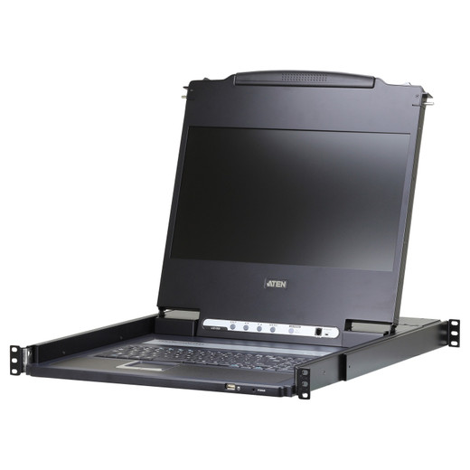 ATEN THE CL6700MW DVI Full HD LCD Console IS A Single Rail KVM Console Featuring A 17