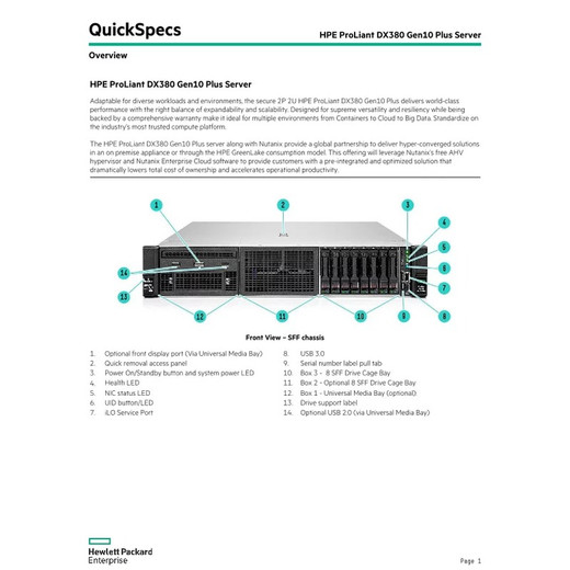 HPE DL300 G10+ 2U 8SFF X4TM Midplane KIT - P39769-B21