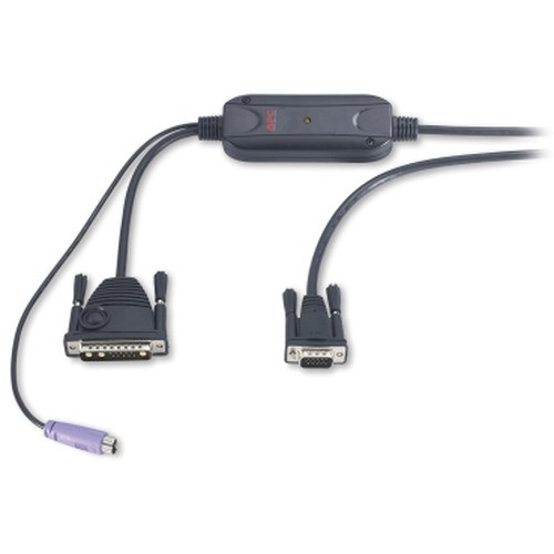 APC by Schneider Electric Keyboard / Video / Mouse (kvm) Cable - 8 PIN Mini-din, 13W3 (m) - HD-15 (m) - 12