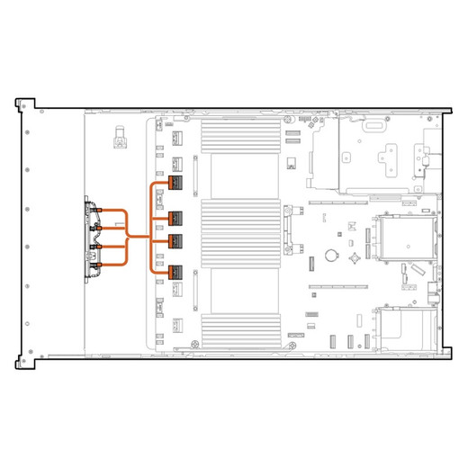 HPE DL380 GEN11 8SFF CPU1/2 NVME CBL KIT - P48825-B21