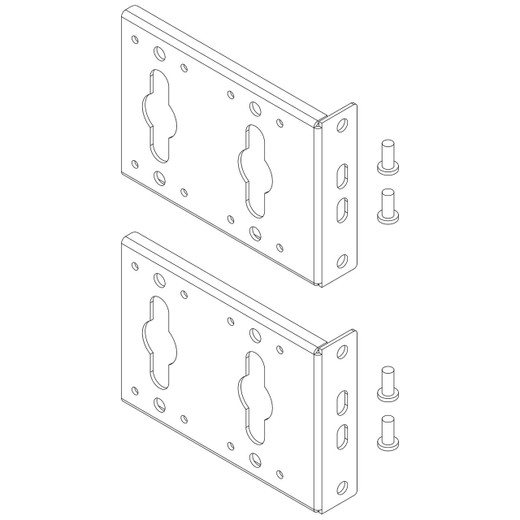 Vertiv 84 in H Fixed Depth Baffle 12IN D - 4PBK12