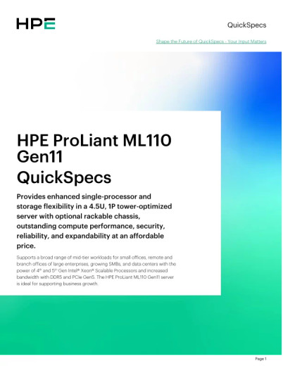 HPE ML110 GEN11 4LFF KIT - P53482-B21