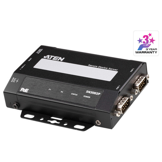 ATEN 2-PORT RS-232 Serial Console Server With POE