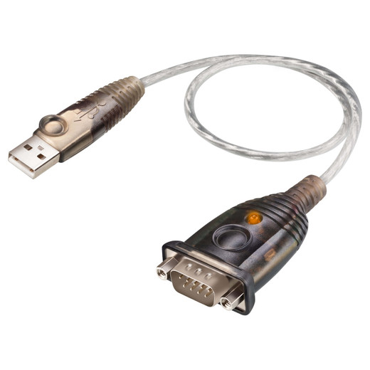 ATEN USB TO RS-232 Adapter - USB Type A Left Connector - Male Left Gender - 9 PIN D-s - UC232A
