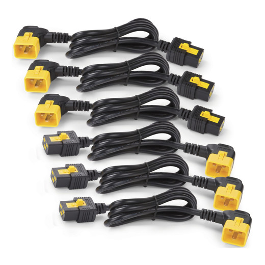 APC by Schneider Electric Power Cord KIT (6 Ea) Locking C19 to C20 (90 Degree) 1