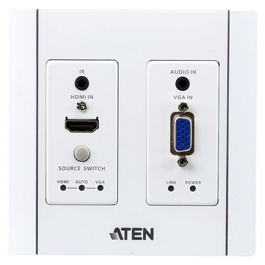 ATEN Hdmiand Vga/audio Hdbaset Transmitter Wall Plate Type With POH