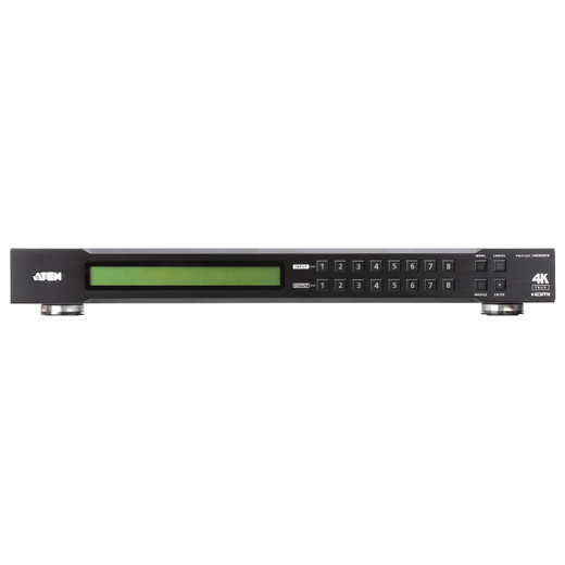 ATEN VM0808HB - 8 X 8 True 4K HDMI Matrix Switch - Wired - HDMI Type A Female (black)