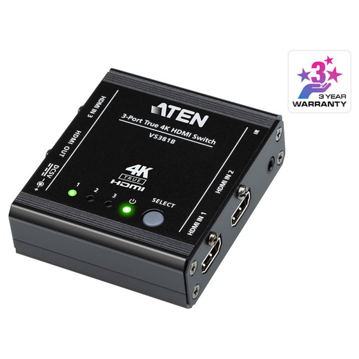 ATEN 3 Port True 4K HDMI Switch
