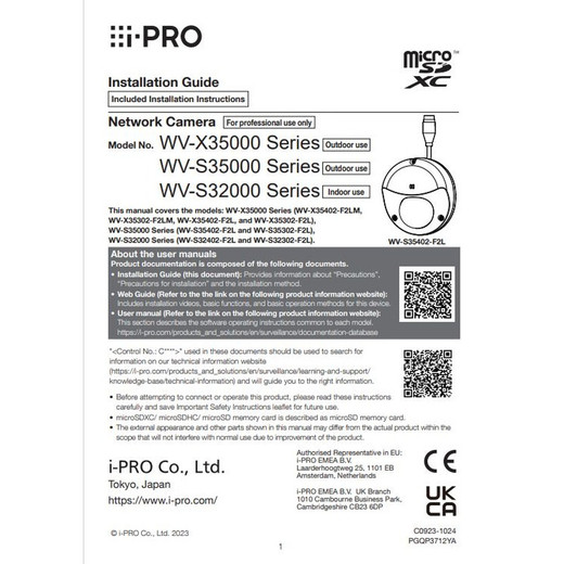 i-PRO WV-S35402-F2L 4MP Outdoor AI IR Dome Camera