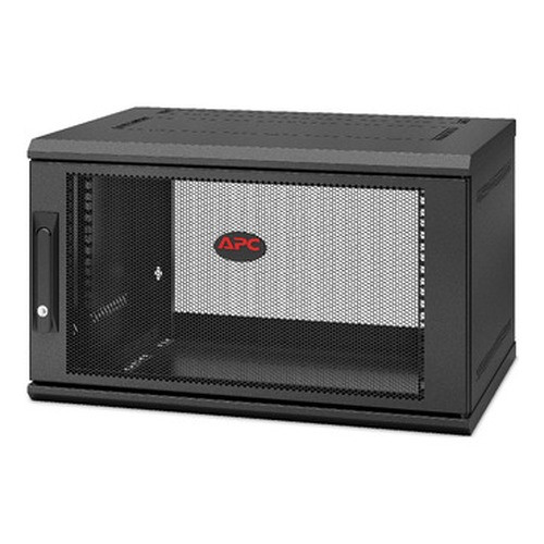 APC by Schneider Electric AR106SH4 - APC Netshelter 6U Wallmount Rack Enclosure Cabinet Single Hinged Swit