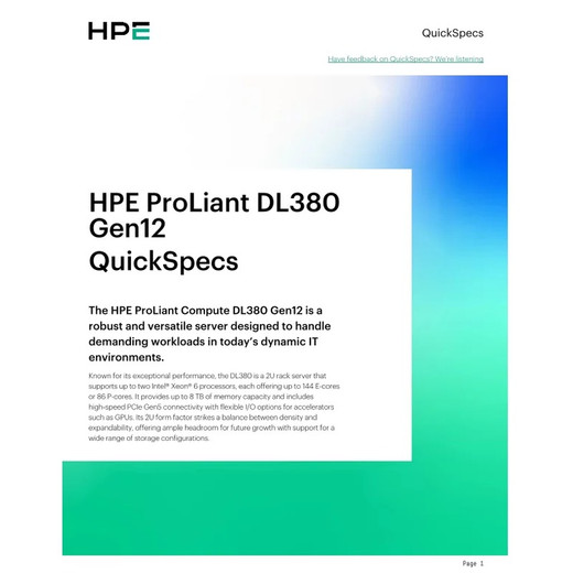 HPE DL380 G12 Front Prim OCP Enable KIT - P74757-B21