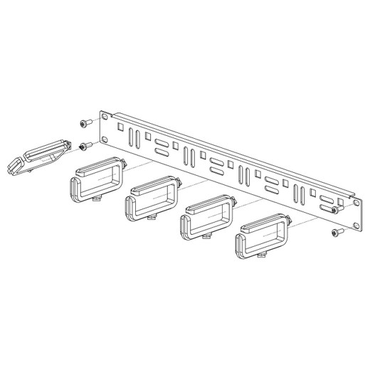Vertiv 1 RMU 19 in Cable MGT BAR 5 D Rings BLK - CM-05