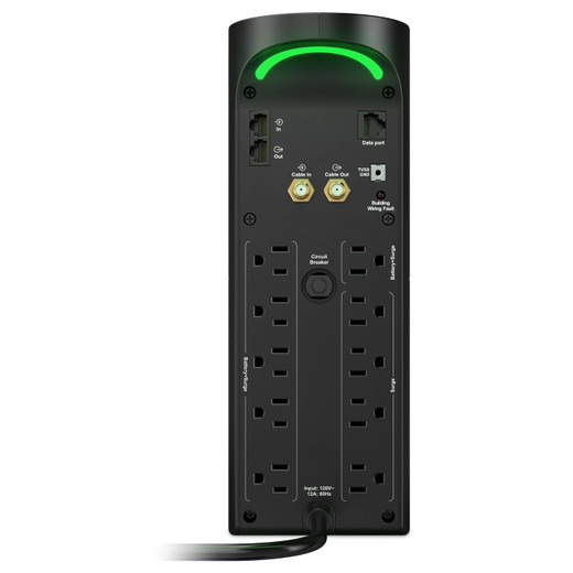 APC Midnight (black) Gaming UPS with 1500VA and Reactor CIRCLE.10 Outlet Pure - BGM1500B-US