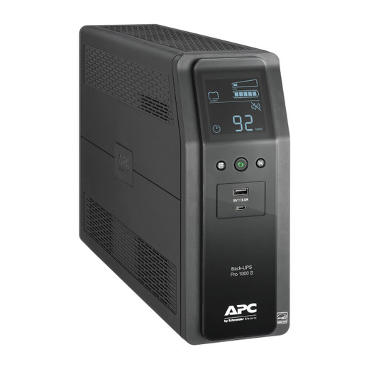 APC Back-ups PRO 1000VA/600W Tower 120V 10X NEMA 5-15R Outlets Sine Wave a - BR1