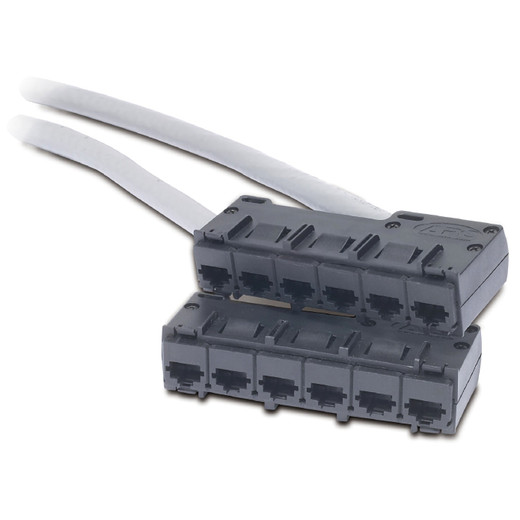 APC Data Distribution Cable, CAT5E UTP CMR Gray, 6XRJ-45 Jack TO 6XRJ-45 Jack, 1