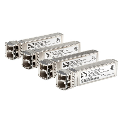 HPE MSA 16GB SFP+ Short Wave Fibre Channel 4-PACK Transceiver Bundle - P88918-B25