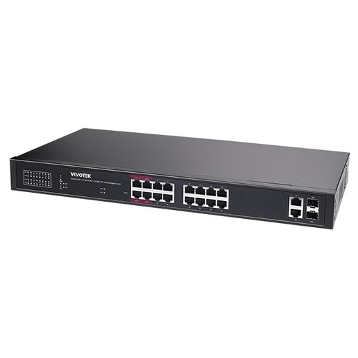 Vivotek AW-GEL-205A-260 16-Port Gigabit PoE Managed Switch