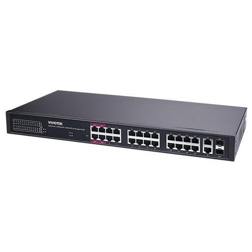 Vivotek AW-GEL-285A-380 24-Port Gigabit PoE High Power + 2-Port SFP Lite 380W Ma