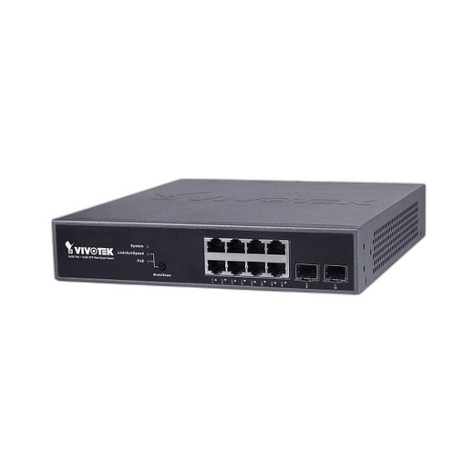 Vivotek AW-GEV-104B-130 8-Port PoE+ Smart Switch
