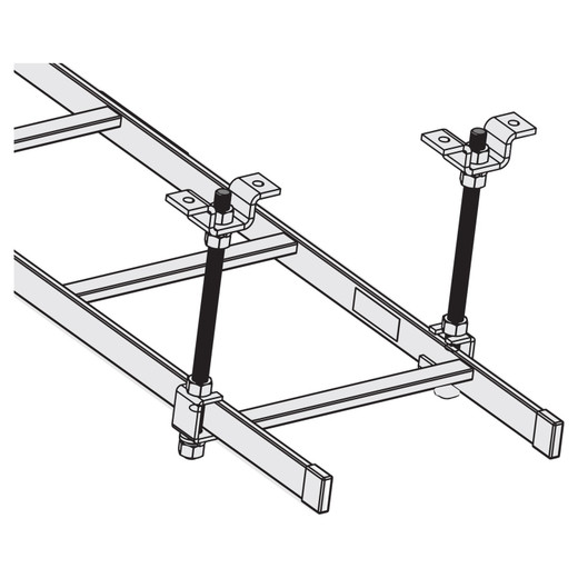 Middle Atlantic 5/8in. Threaded Rod 12in. Long 4 pieces Steel Black Zinc finish - CLH-5/8ROD-12-4