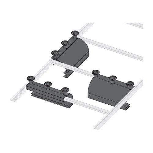 Middle Atlantic Adjustable Horizontal Splice Hardware Kit 1 pair Steel Black Zinc Coat finish