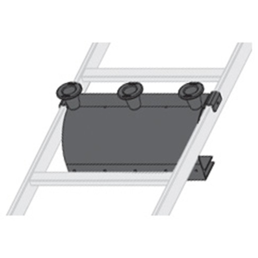 Middle Atlantic Adjustable Rung Drop w/Spools 12in. W Steel Black Zinc finish - CLH-ARD12