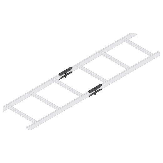 Middle Atlantic Ladder End Splice Hardware Kit 6 Pieces Steel Black Zinc Coat Finish - CLH-RSJ-6