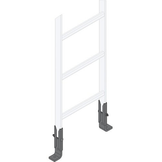 Middle Atlantic Ladder Wall Support Bracket 12in. W Steel Black Powder Coat finish