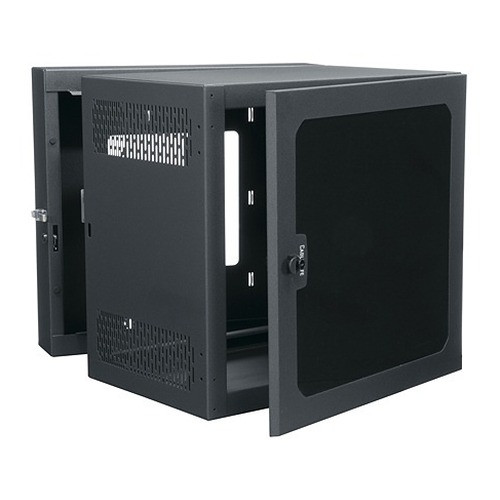 Middle Atlantic 4ft. (26 RU) CABLESAFE DATA WALL CABINET 17in. DEEP CENTERED RAIL SOLID DOOR BLACK FINISH